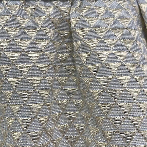 Anthropologie Ganni Mini Skirt Programme Triangle Pockets Gray Gold Medium M - Picture 7 of 14